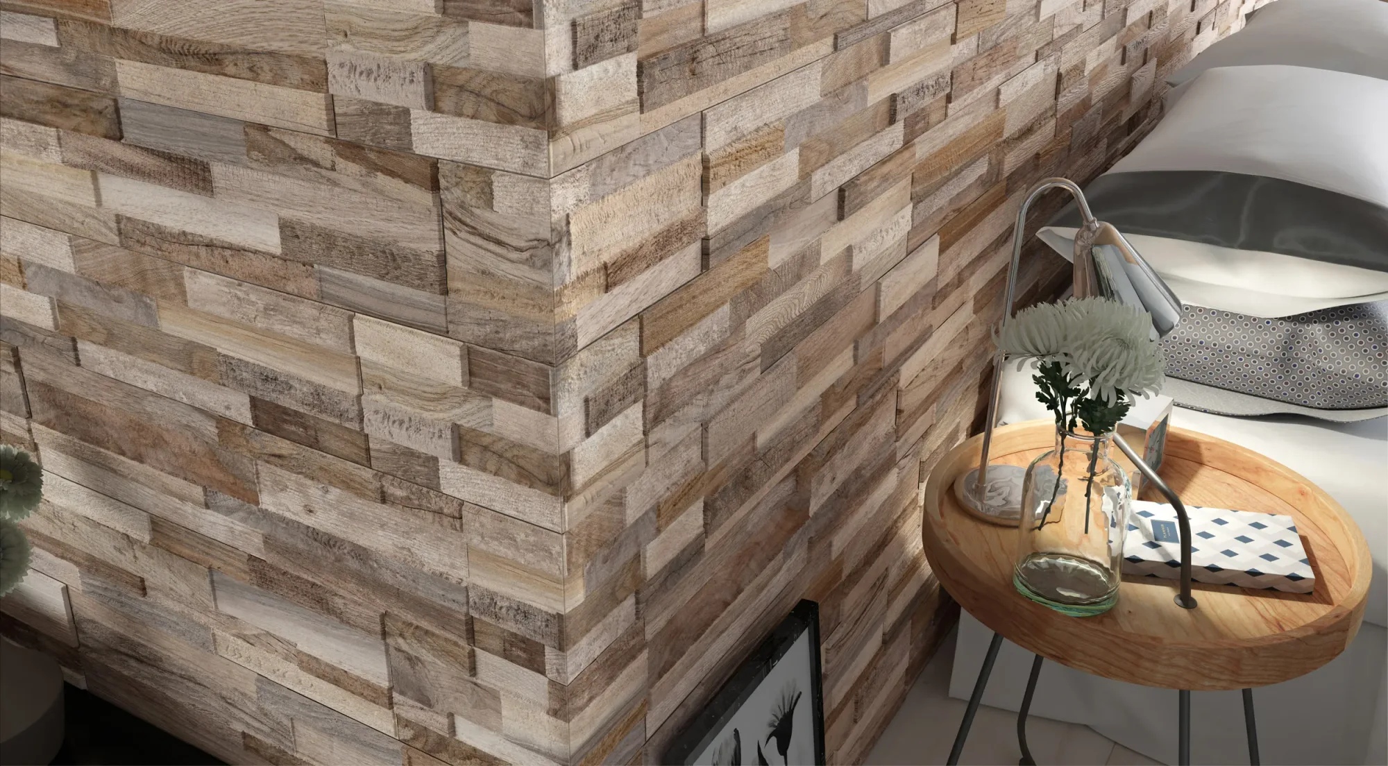 Rondine WALL ART barna 3d hatású csempe